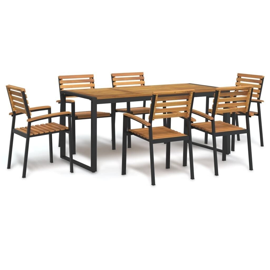 Garden Dining Set Solid Wood Acacia and Metal Price