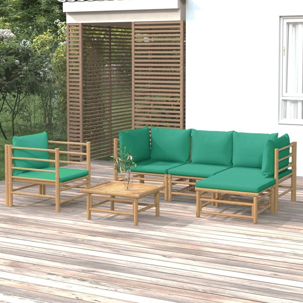 Garden Lounge Set with Cushions Bamboo Price