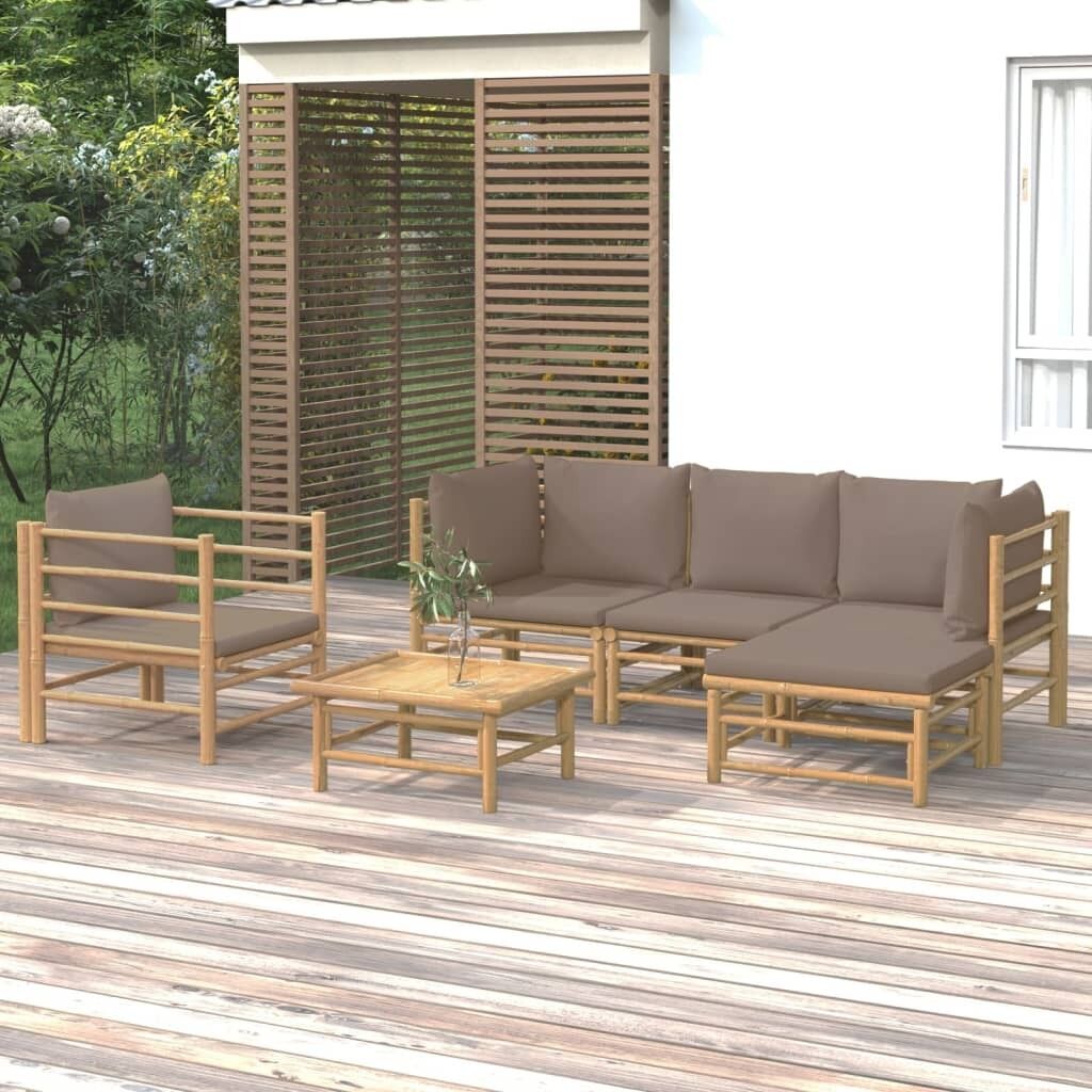 Garden Lounge Set with Cushions Bamboo Price