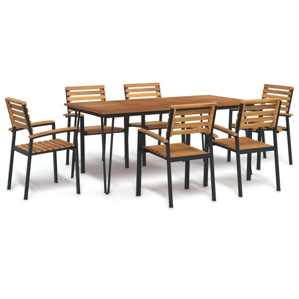 Garden Dining Set Solid Wood Acacia and Metal Price