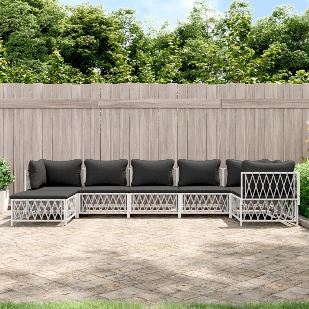 Garden Lounge Set with Cushions Steel Price