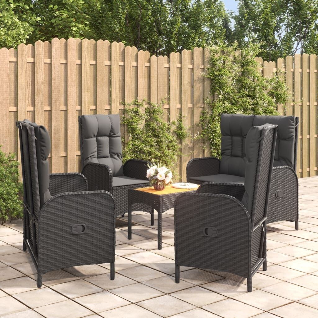 Garden Dining Set with Cushions Poly Rattan Price