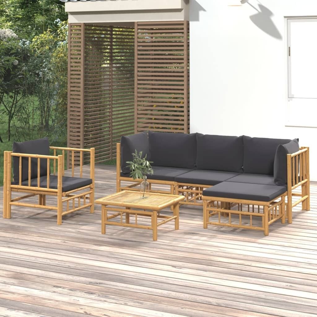 Garden Lounge Set with Cushions Bamboo Price