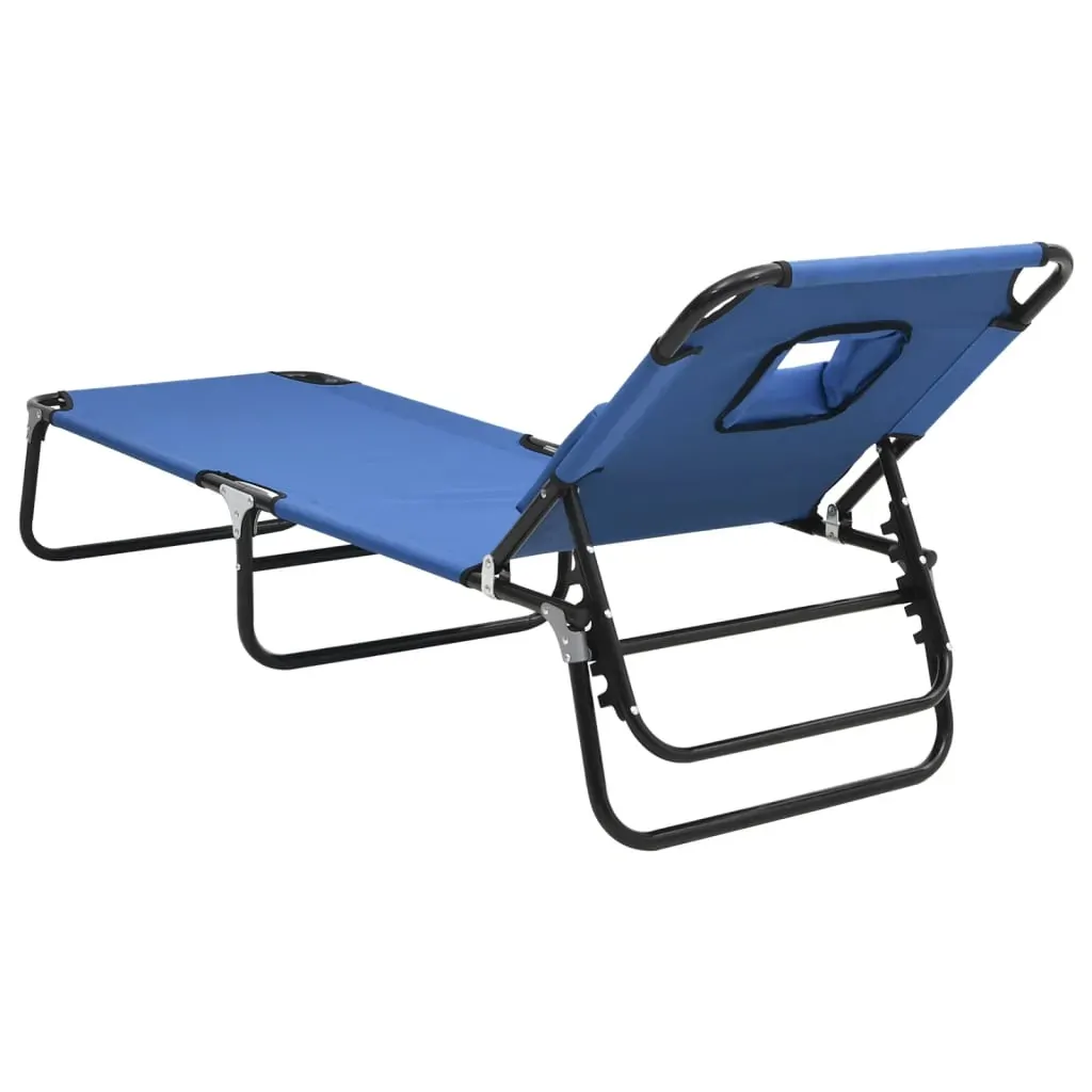 Folding Sun Lounger Oxford Fabric and Powder-coated Steel Price