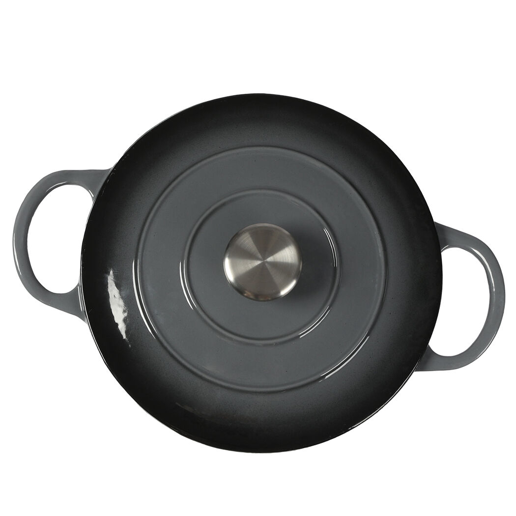 4L Enamel Dutch Oven Pot in Black Colour Price