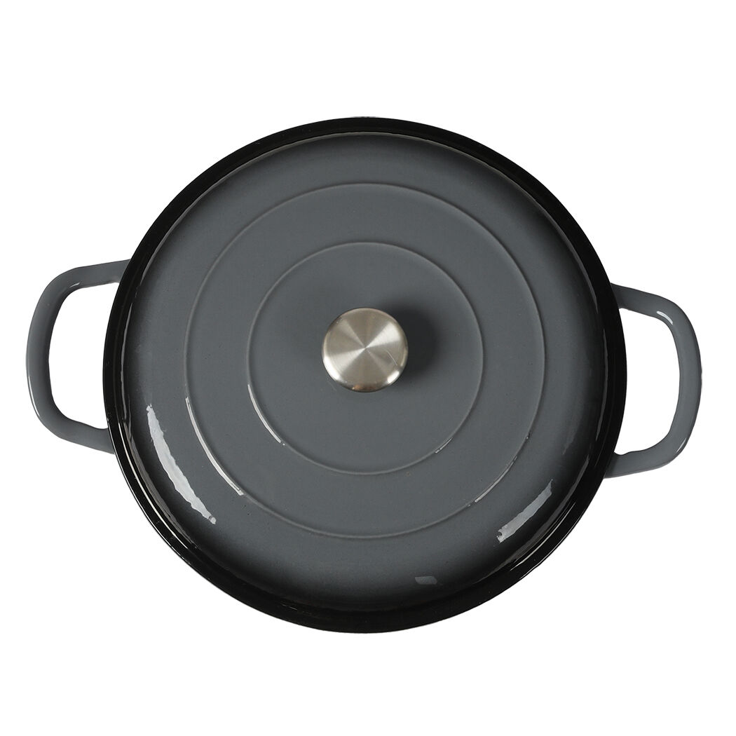 3.5L Enamel Dutch Oven Pan in Black Colour Price