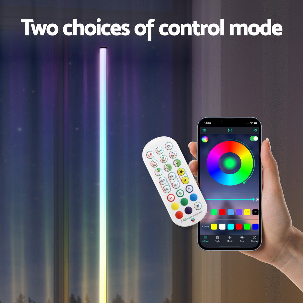 Artiss RGB LED Floor Lamp Remote Control Corner Light Stand Gaming Room 150CM Price