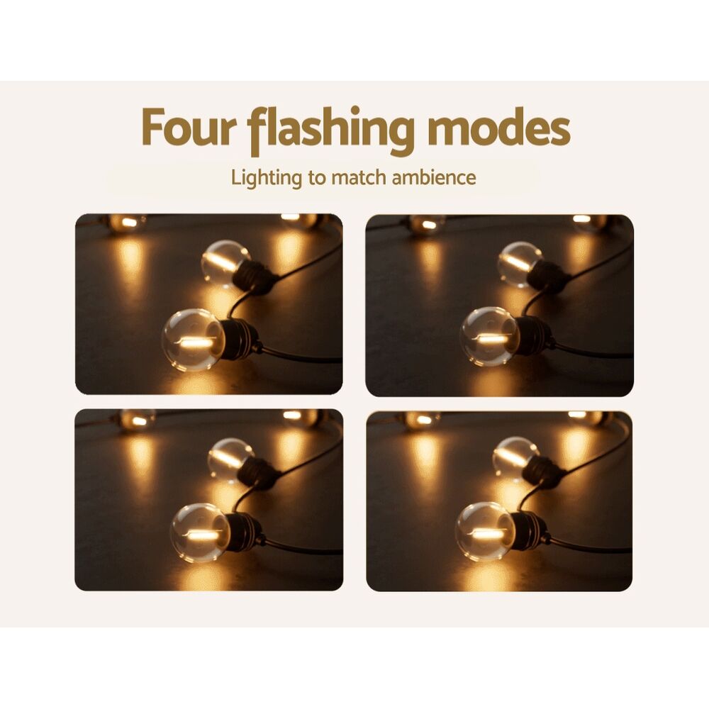23m Solar Festoon Lights Outdoor LED String Light Xmas Wedding Garden Party Price