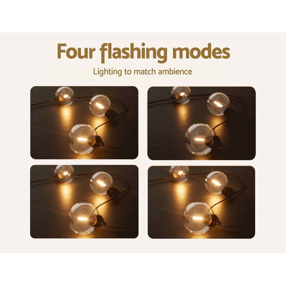 41m Solar Festoon Lights Outdoor LED String Light Wedding Party Christmas Decor Price