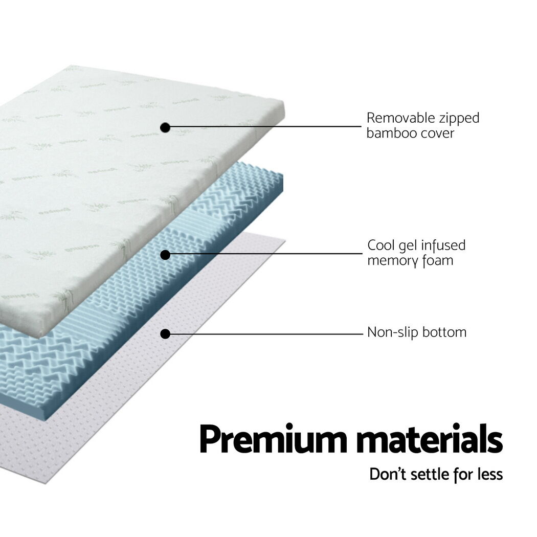 Giselle Memory Foam Mattress Topper 7-Zone 8cm King Single Price