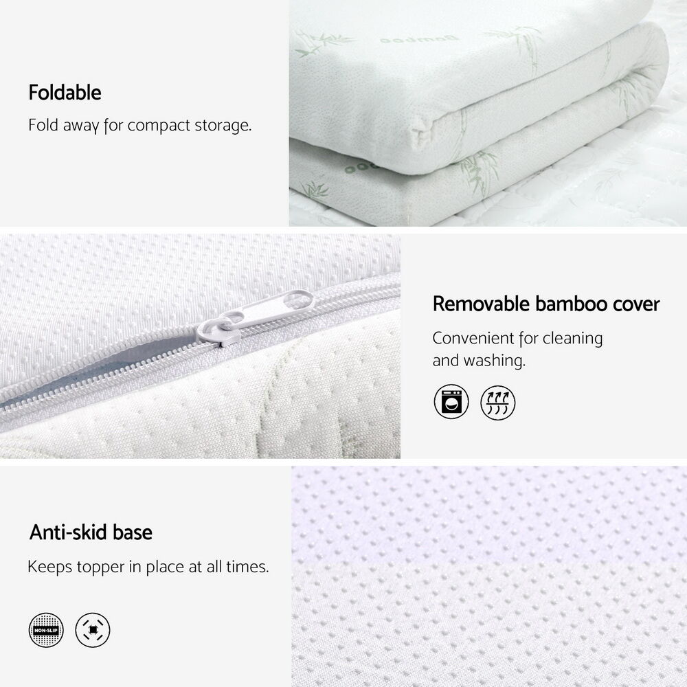 Memory Foam Mattress Topper Cool Gel Bed Mat Bamboo 10cm Single Price