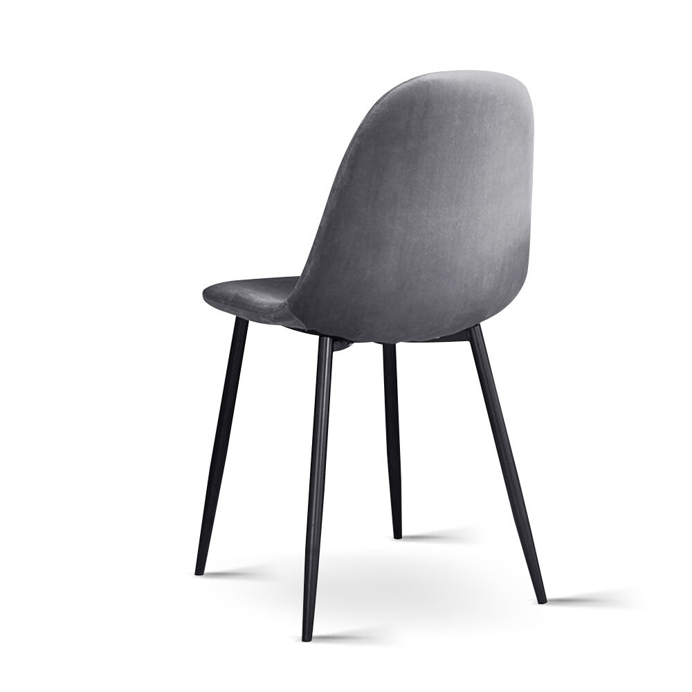Artiss Dining Chairs Set of 4 Velvet Curved Slope Grey Price