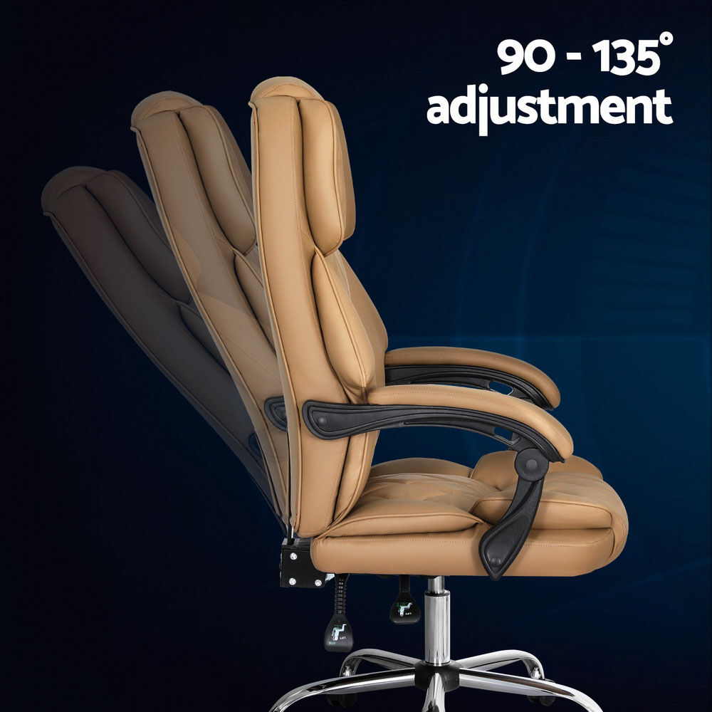 Artiss Executive Office Chair Leather Recliner Espresso Price