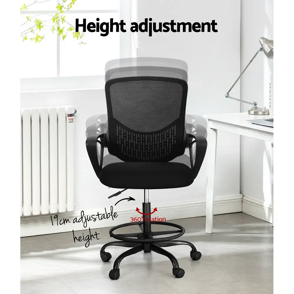 Office Chair Drafting Stool Computer Standing Desk Mesh Chairs Black Price