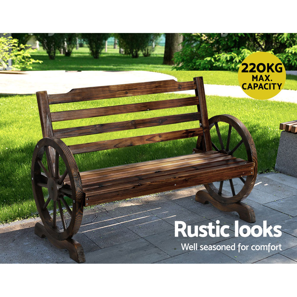 Gardeon Wooden Garden Bench Seat Outdoor Furniture Wagon Chair Patio Lounge Price