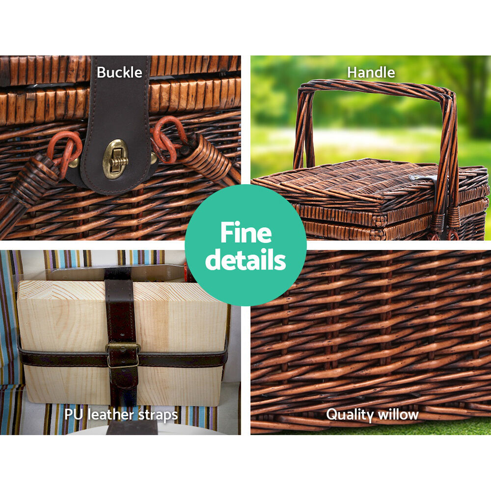 4 Person Picnic Basket Set Folding Insulated bag Price