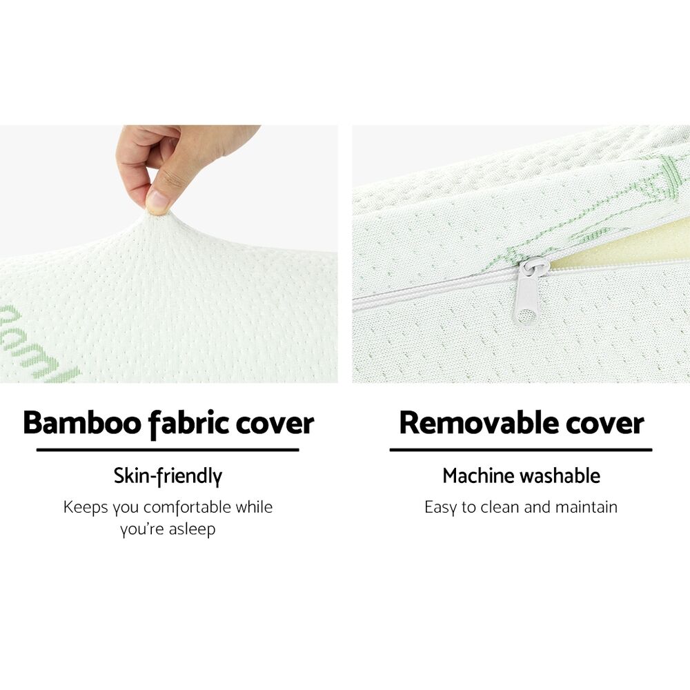 Memory Foam Neck Roll Pillow Bamboo Cover Price