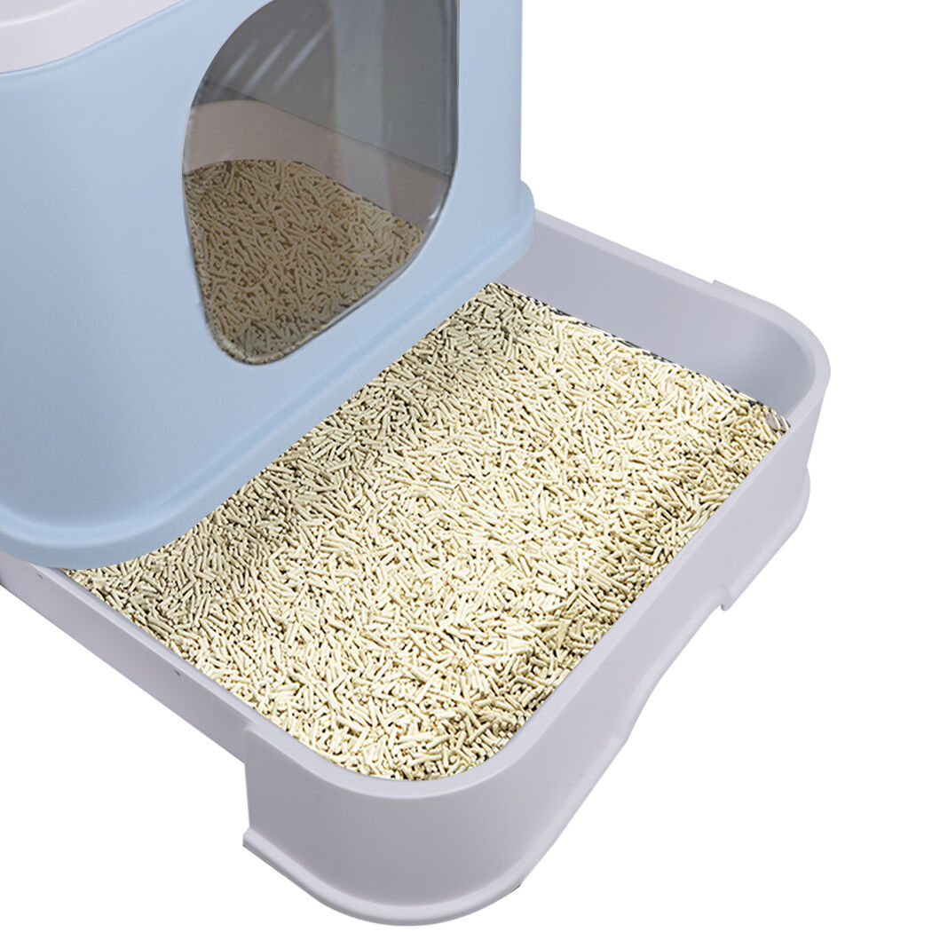 Cat Litter Box Fully Enclosed Kitty Blue Price