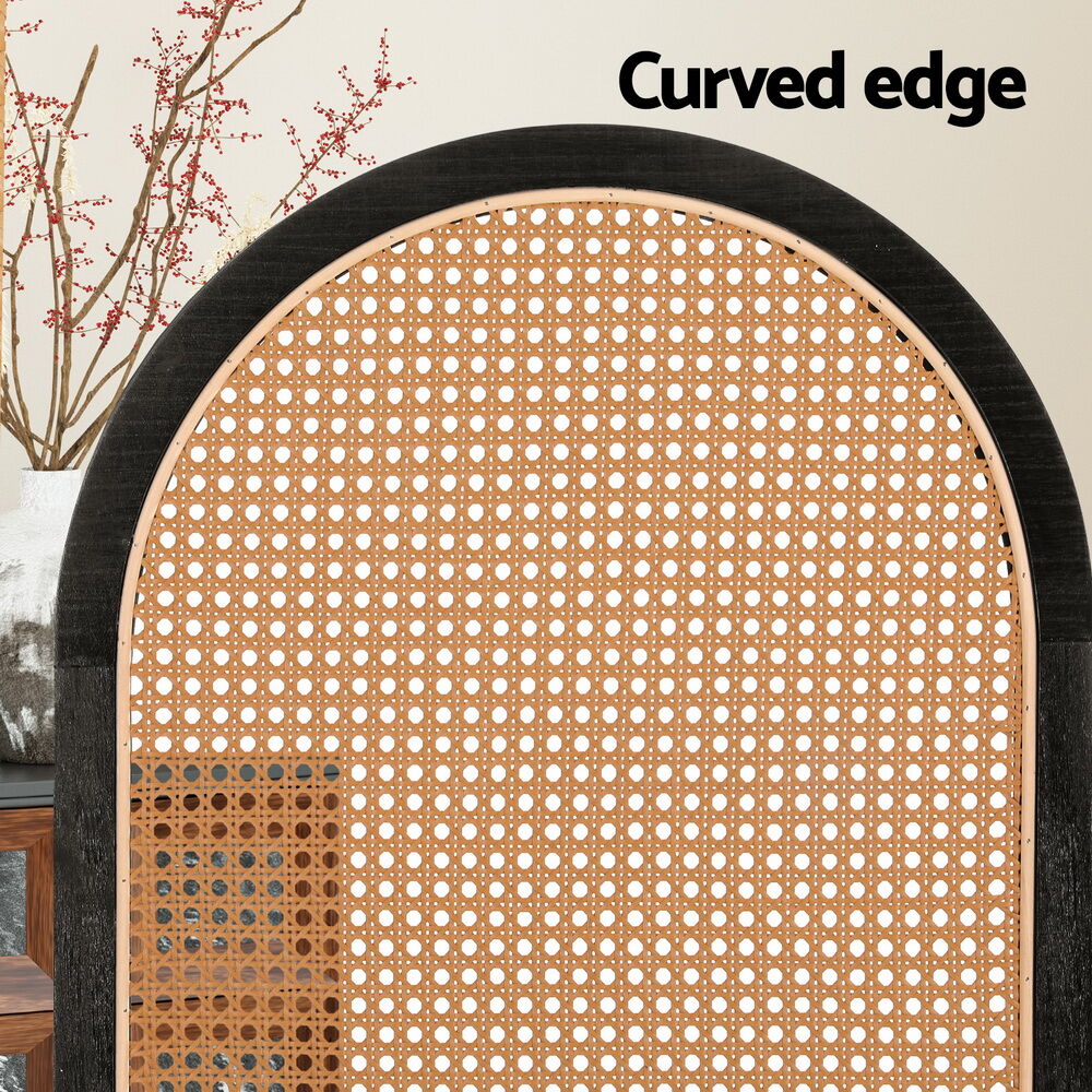 3 Panel Room Divider Screen 151x180cm Rattan Brown Price