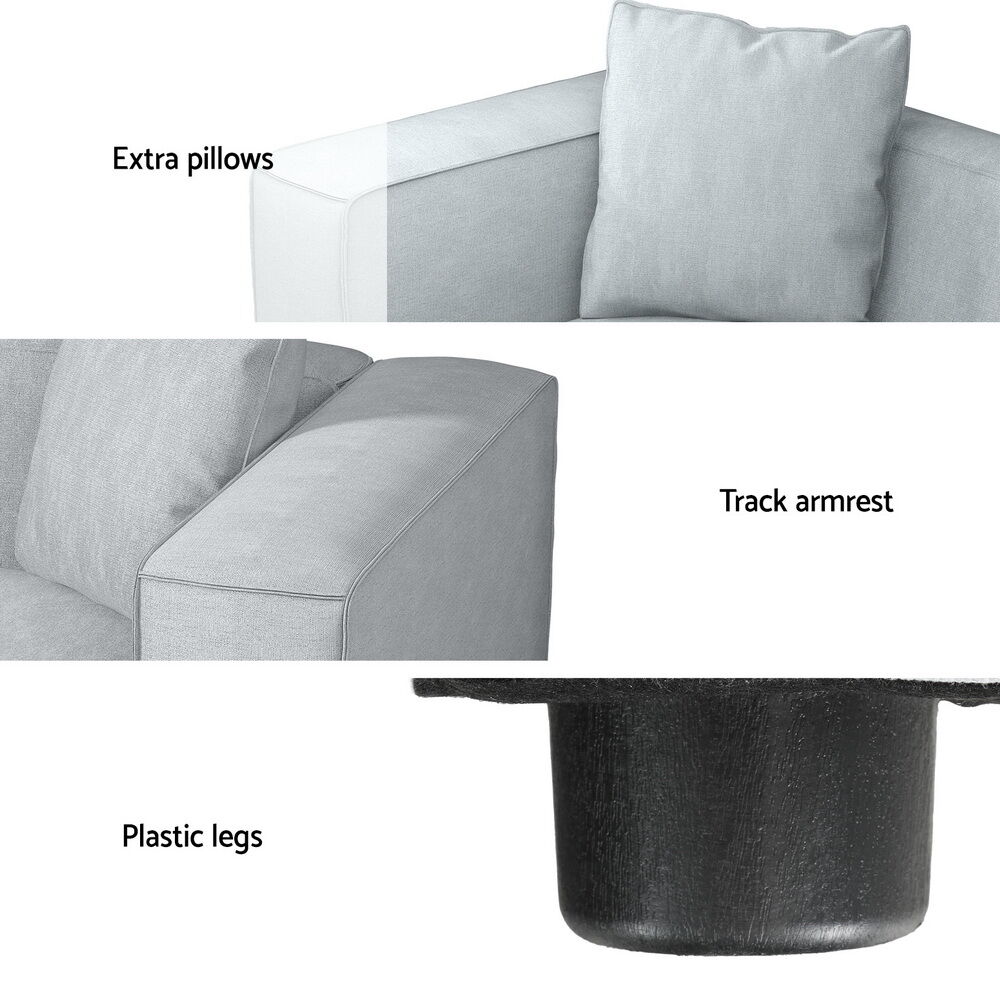Artiss Modular Sofa Chaise Set 2-Seater Grey Price