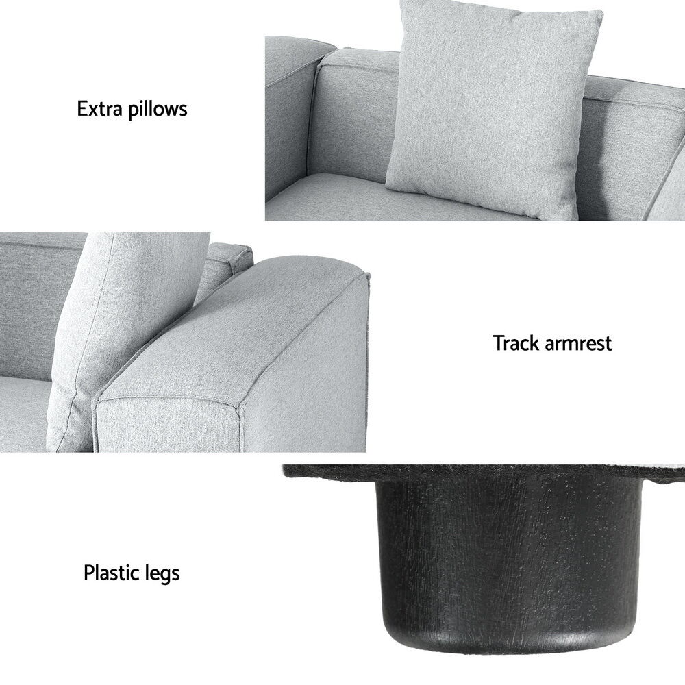 Artiss Modular Sofa Chaise Set 6-Seater Grey Price