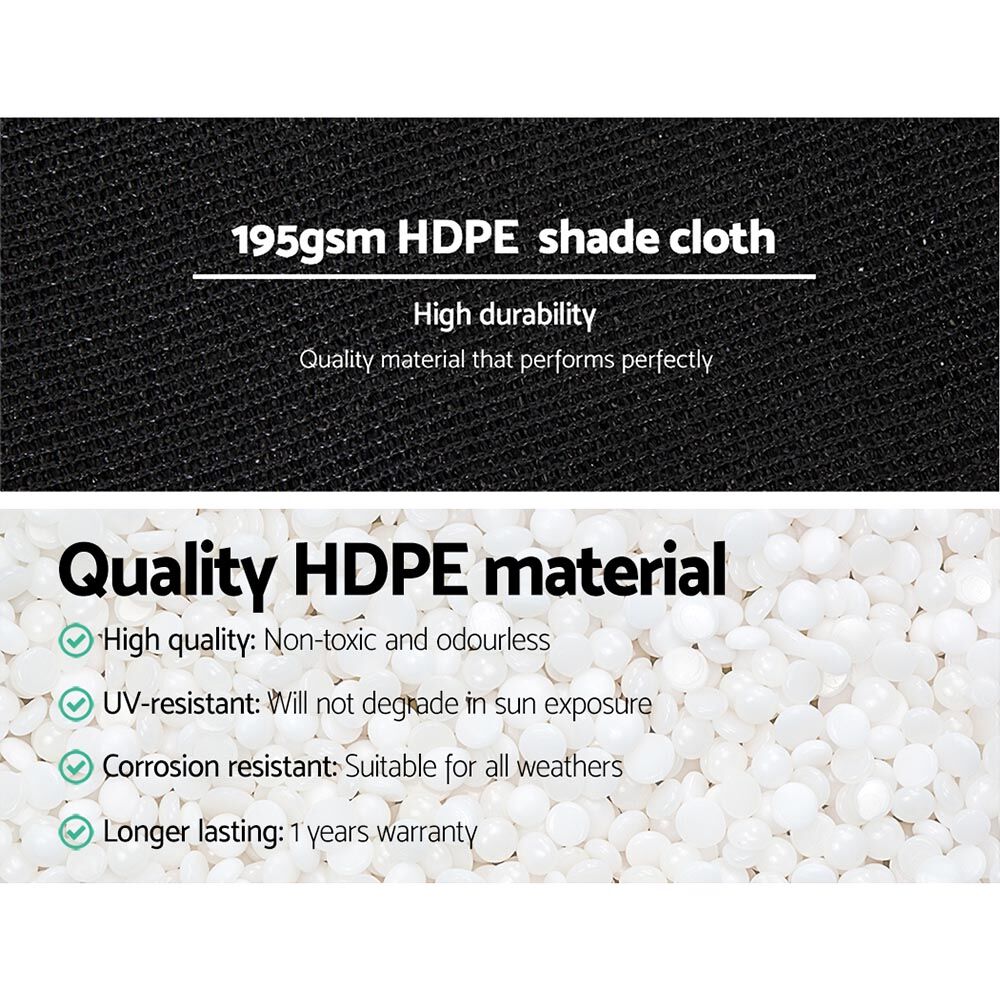 Instahut 90% Shade Cloth 1.83x20m Shadecloth Sail Heavy Duty Black Price