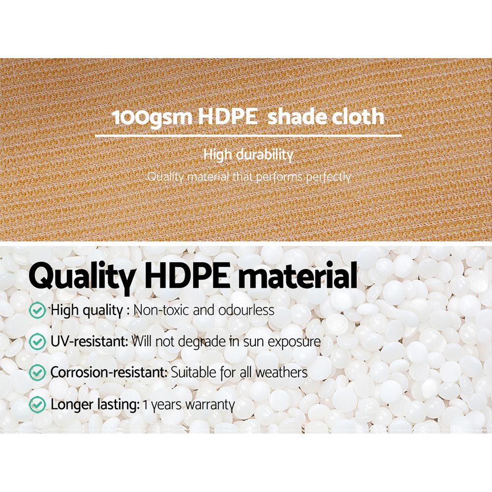 Instahut 50% Shade Cloth 1.83x50m Shadecloth Sail Heavy Duty Beige Price