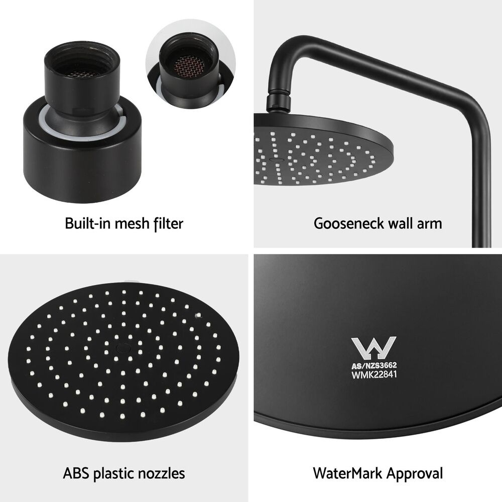 9'' Rain Shower Head Overhead High-pressure Swivel Black Price