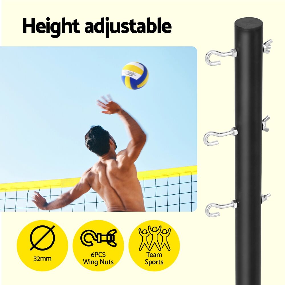 9M Portable Volleyball Net Set with Ball Boundary Lines Badminton Tennis Price