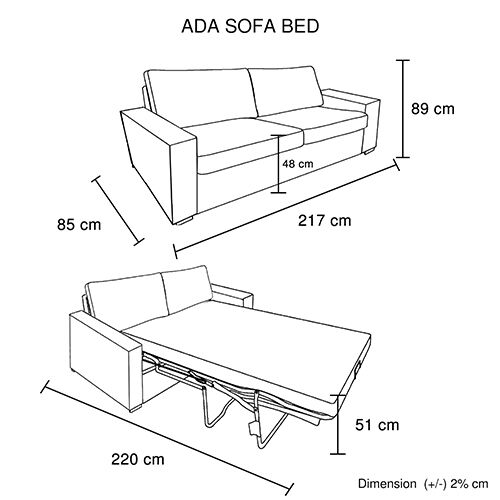 Ada Sofa Bed Beige Price