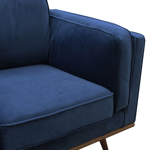 York Sofa Fabric 1 Seater Blue Price