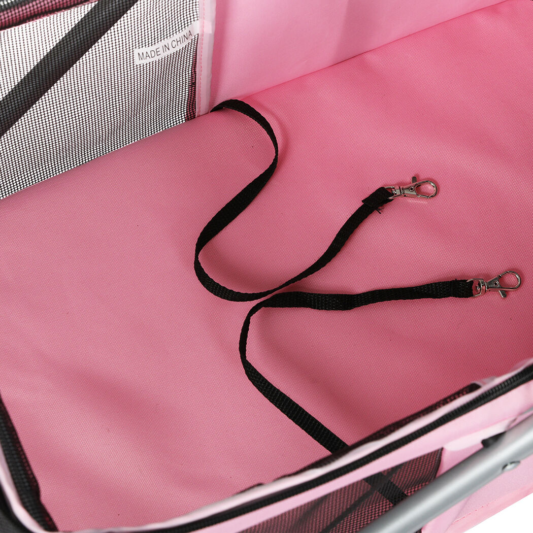 Pet Stroller Dog Cat Carrier Foldable Pink Price