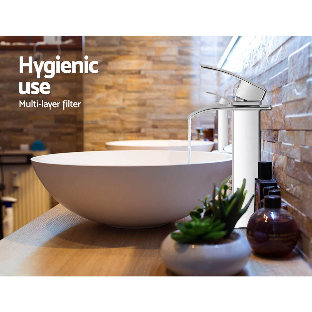 Bathroom Basin Mixer Tap Thin Tall Faucet Vanity Laundry Black Price