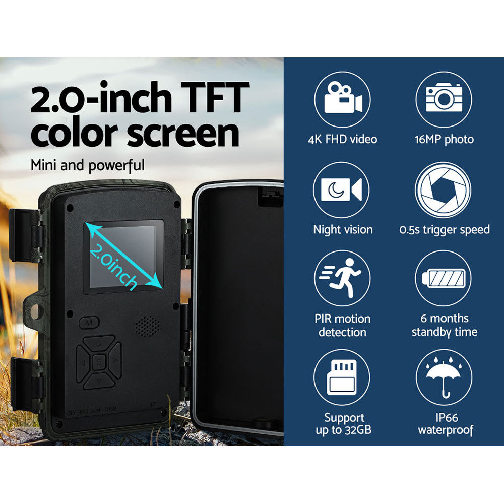 UL-tech 4K 16MP Trail Camera Wildlife Hunting Security Cam Night Vision Price