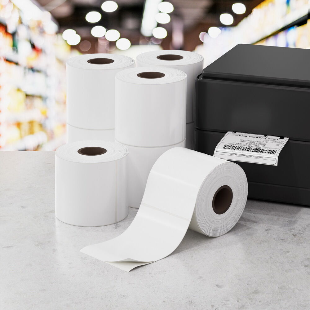8 Rolls Direct Thermal Labels Paper Printer Paper Barcode Shipping Stickers Price