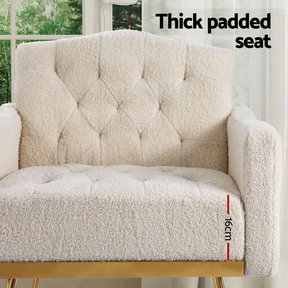 Artiss Armchair Boucle Beige Nicole Price