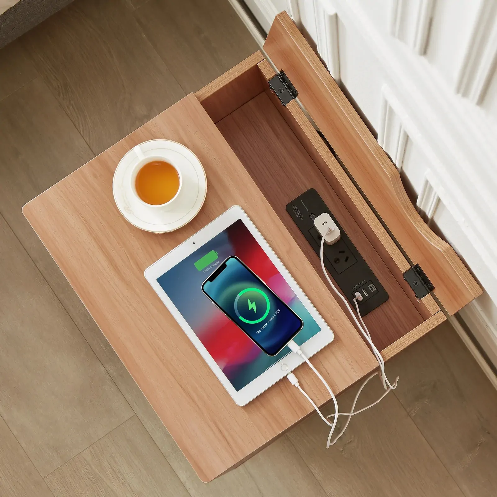 Bedside Table with Powerboard & USB Ports Price