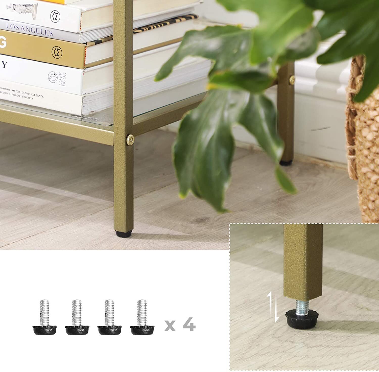 3-Tier Tempered Glass Sofa Table Modern Storage Shelf Price
