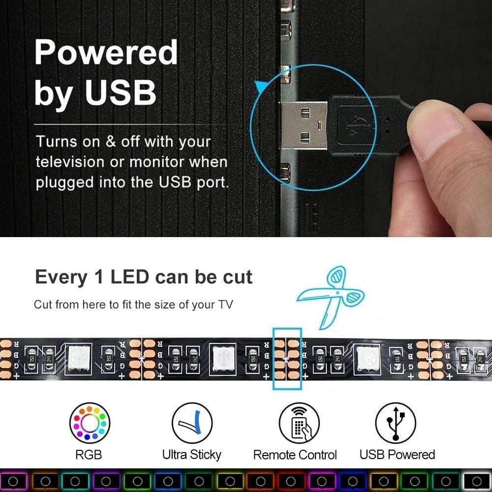 3M LED Strip Lights Rope Light for TV, Gaming and Computer (Lights Strip App with Remote Control) Price