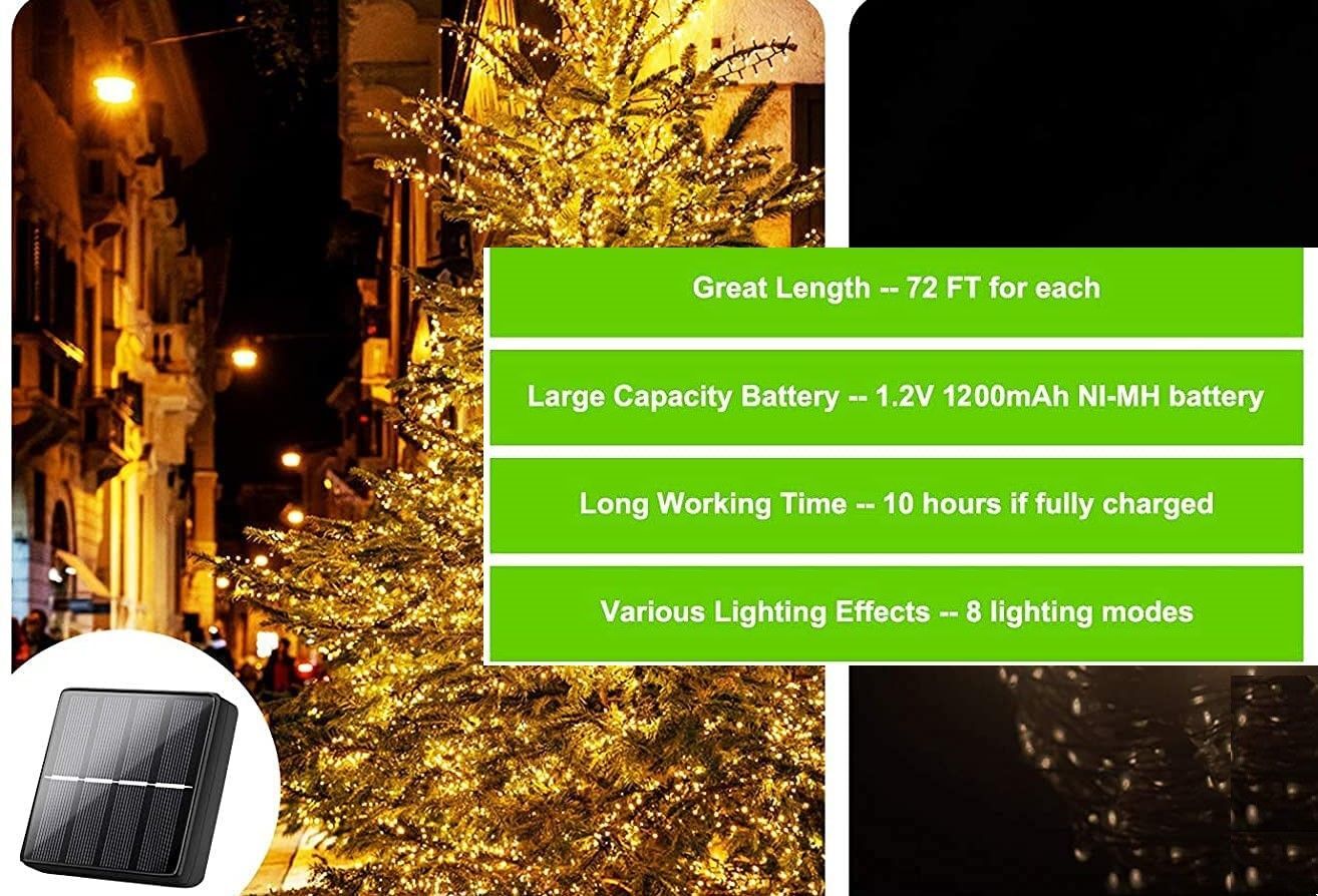 200 Waterproof LED Solar Fairy Light Outdoor with 8 Lighting Modes for Home,Garden and Decoration Price