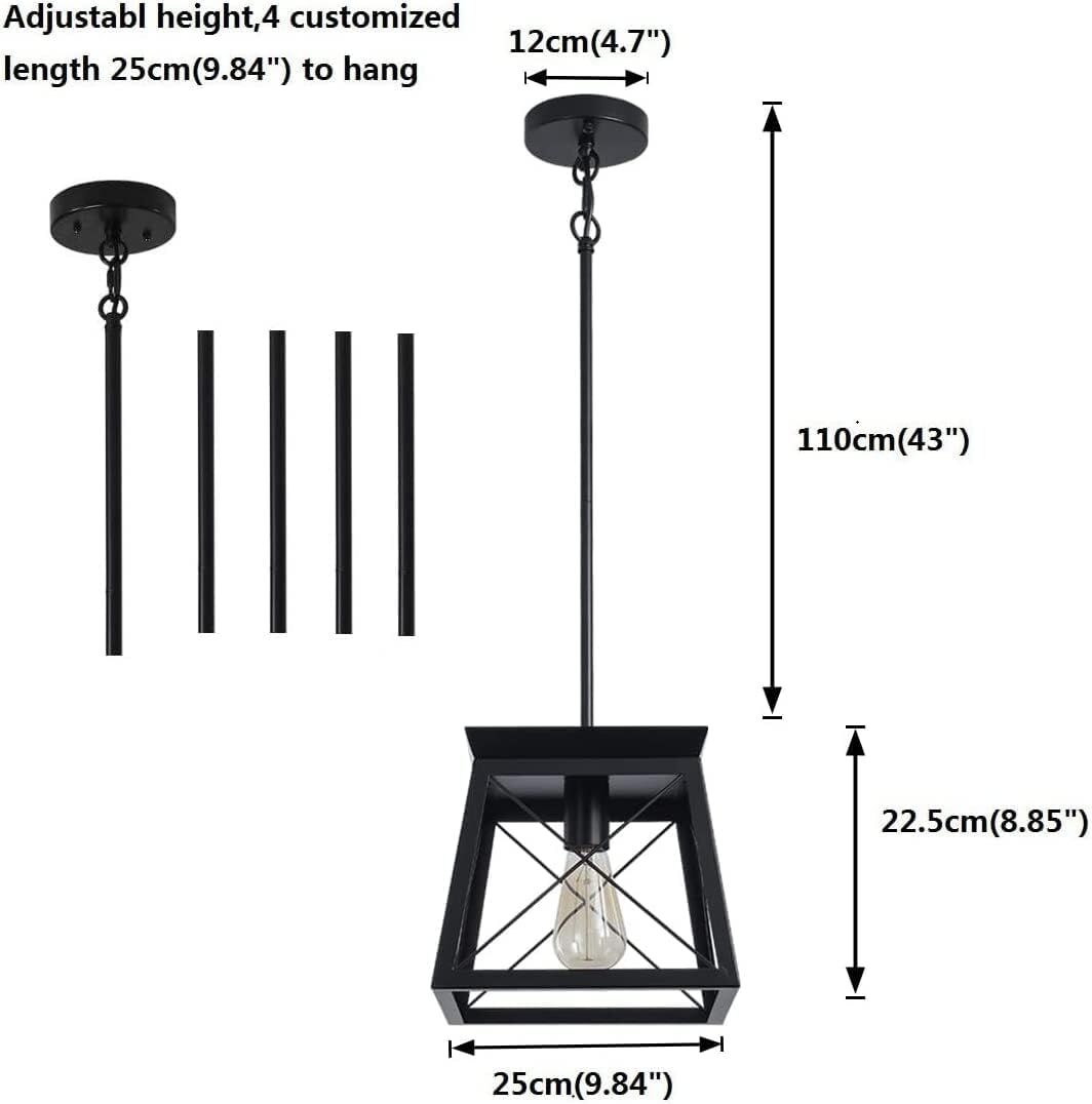 Farmhouse Pendant Light Rustic Lantern Chandelier Black Price