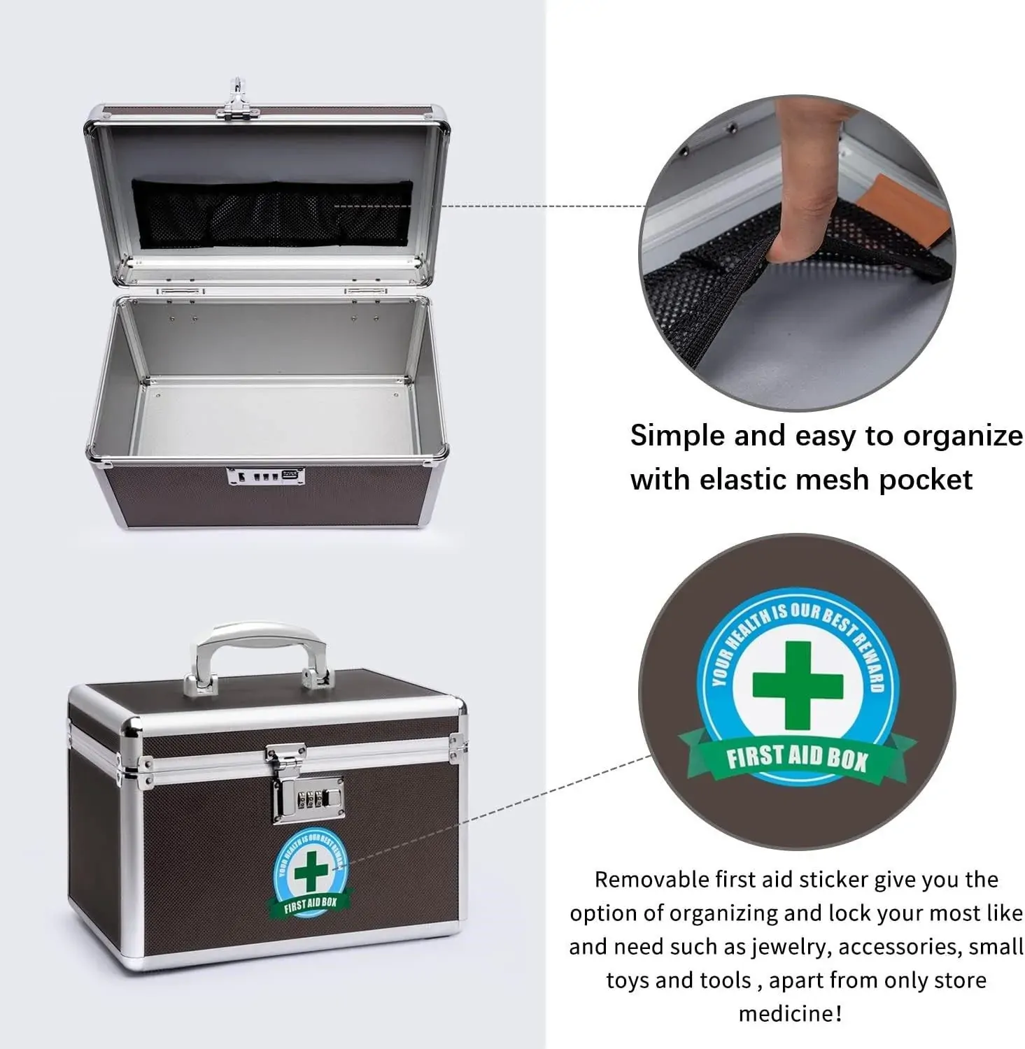 Portable Combination Medicine Box (Coffee/Small) Price