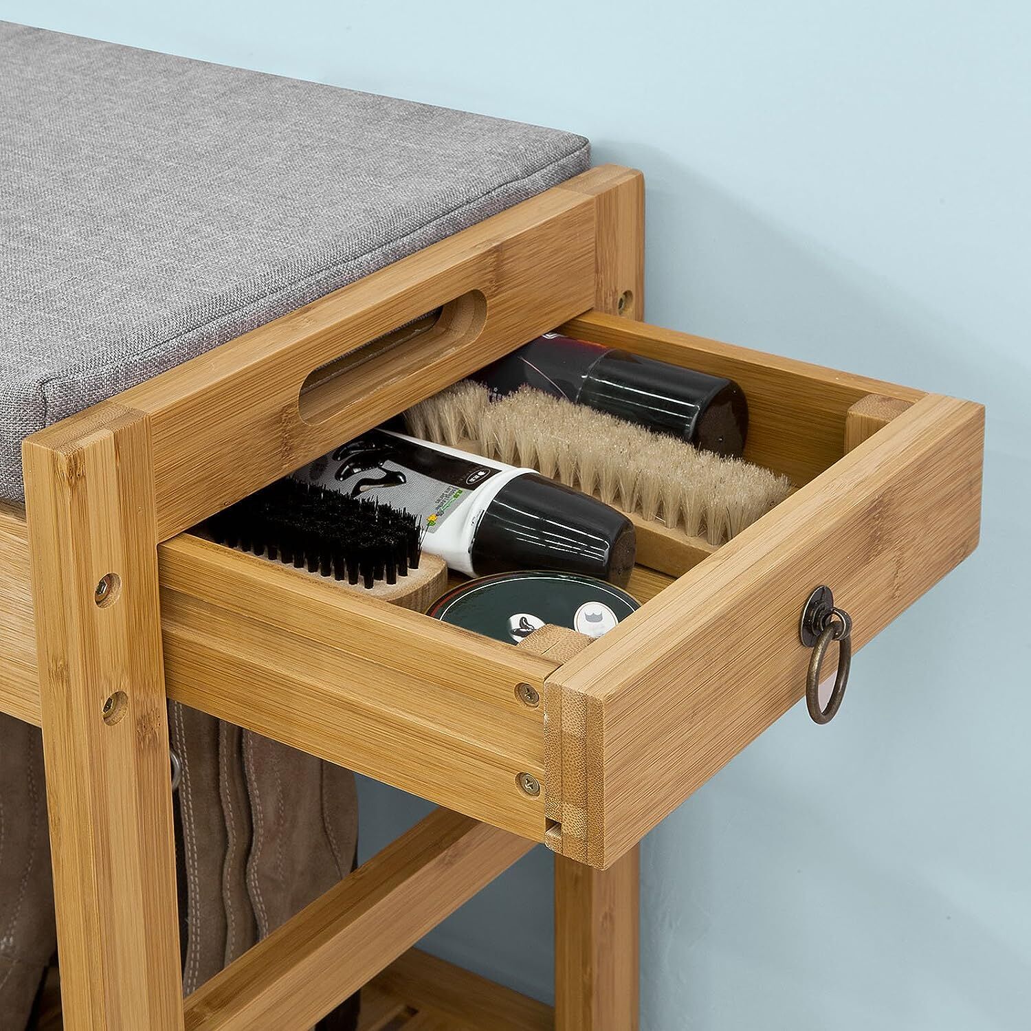 Bamboo Shoe Bench Drawers Lift Top Price
