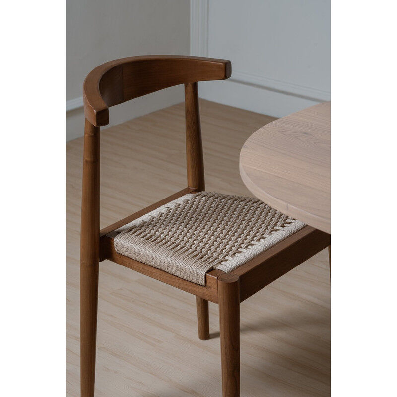 Arden Solid Oak Dining Chair with Loom (Almond) Price