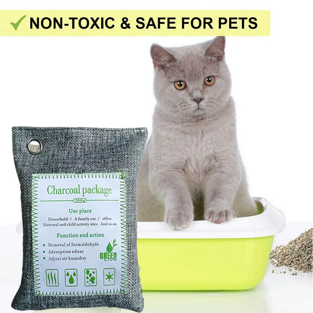 5PCS Air Purifying Bags Activated Bamboo Charcoal Freshener for Car Home Shoes 200g Price