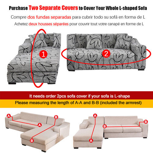 4 Sofa Covers Seater High Stretch Lounge Slipcover Protector Couch Cover Price