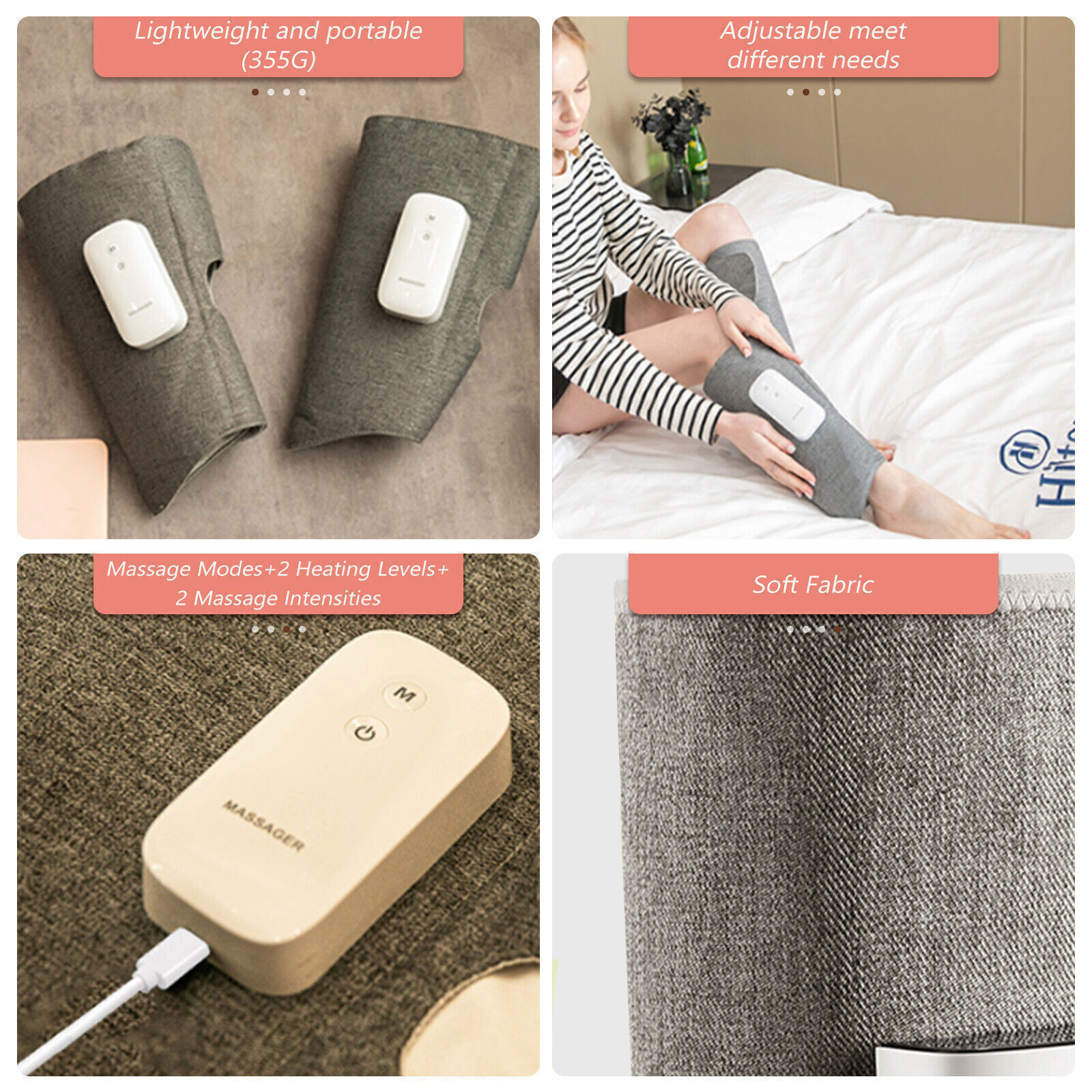 Leg Massager Heated Air Compression Foot Massage Calf Circulation Muscles Relax Price