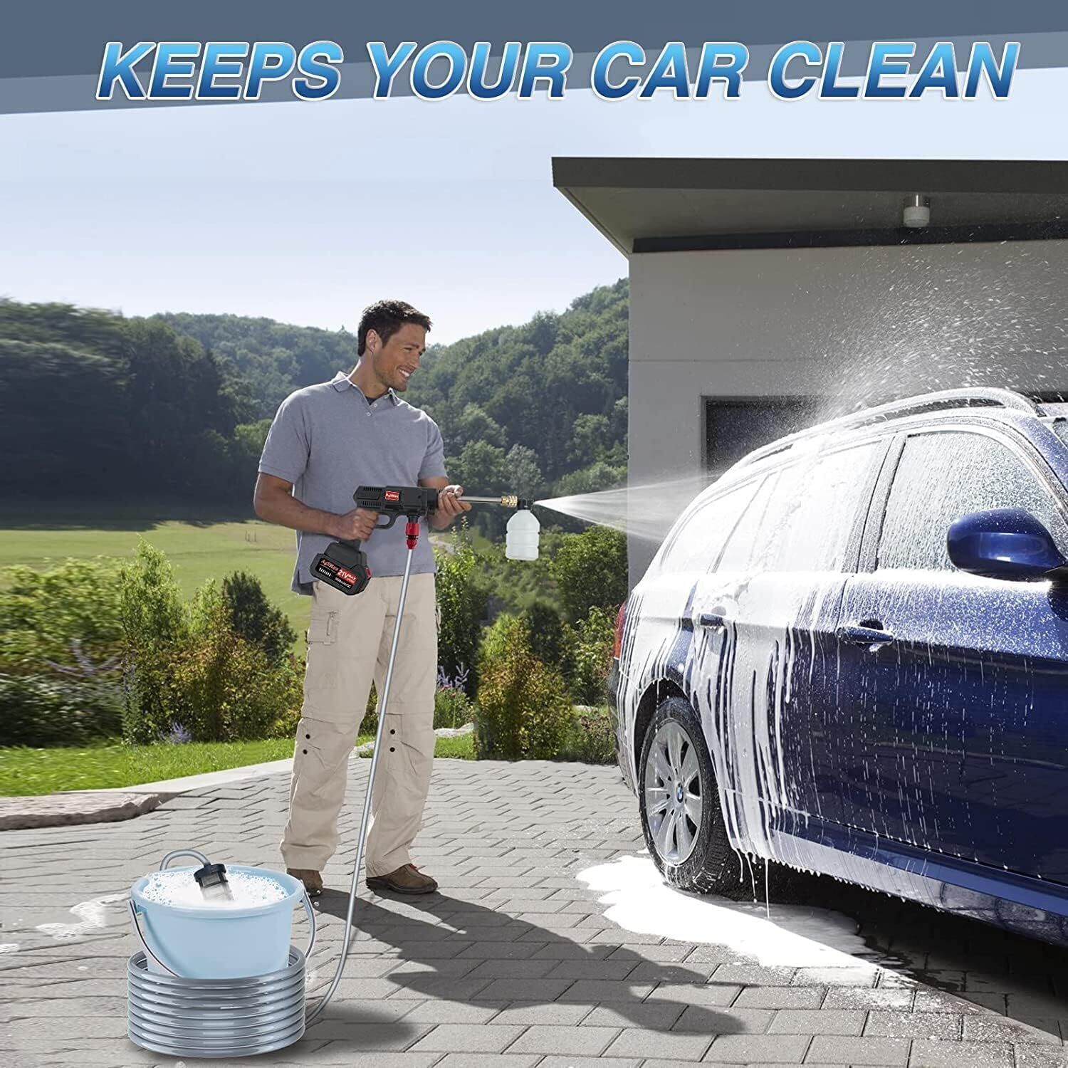 88V Cordless Electric High Pressure Washer Water Spray Gun Car Cleaner 2 Battery Price