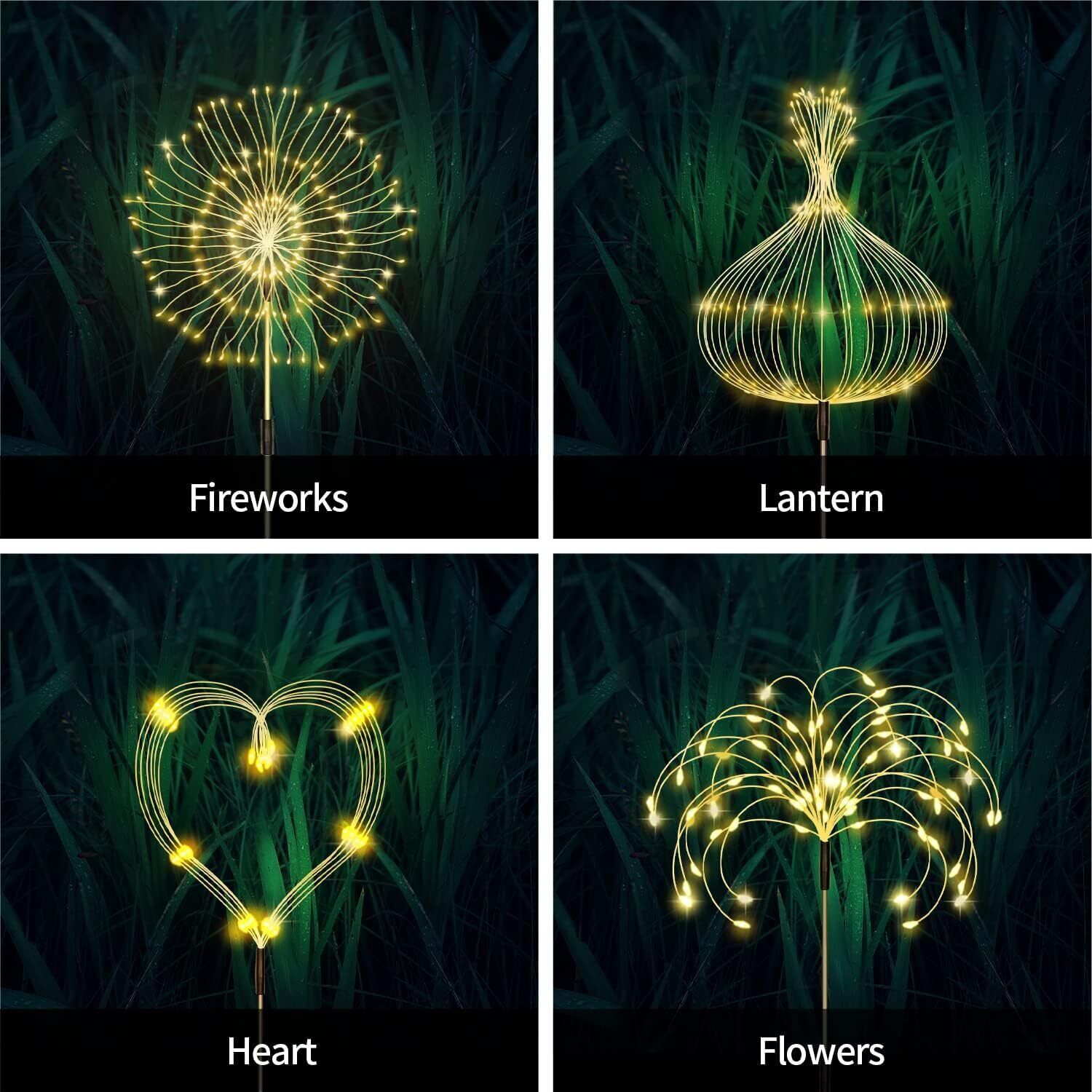 Warm White Fireworks 180 LED Fairy String Lights Starburst Solar Xmas Garden Night Lamp Hot NEW Price