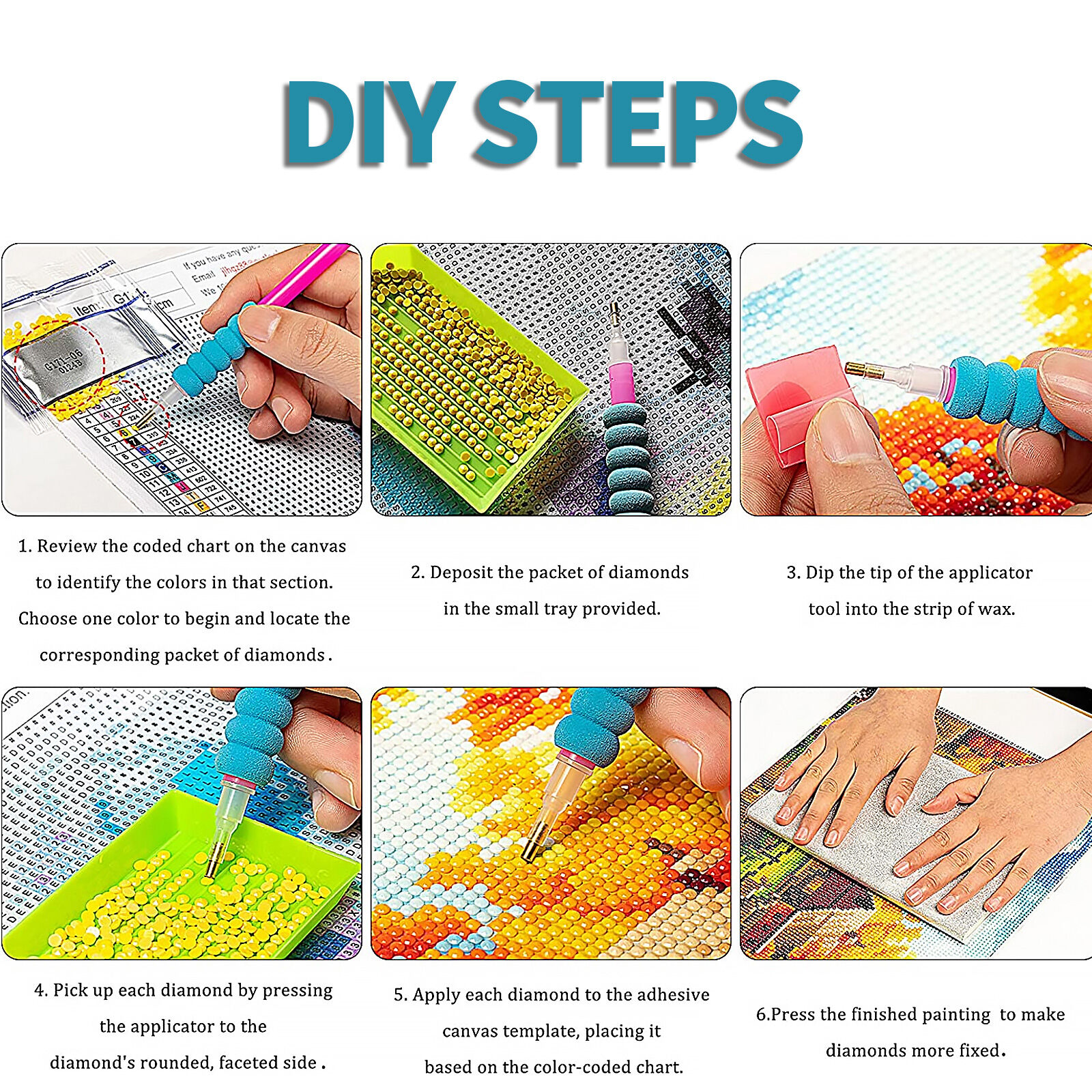 2PCS 5D Diamond Painting Kits Diamond Glue Art Kit Paint for Adults Kids DIY Gift 40x30cm Price